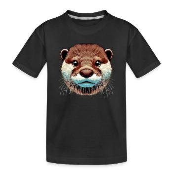 Loutre - T-shirt bio Premium Enfant - noir - Devant