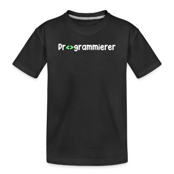 Programmeur, Geek, Script, Code, Nerd - T-shirt bio Premium Enfant - noir - Devant