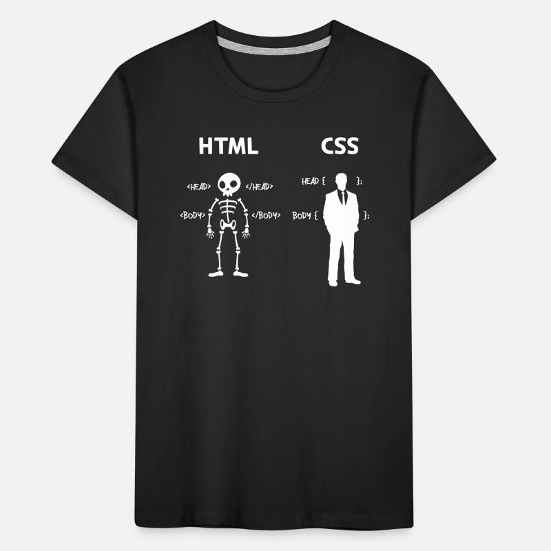 Code Css C++ Php Java Developer Code Skripting Kinder Premium Bio T-Shirt