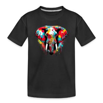 Éléphant - T-shirt bio Premium Enfant - noir - Devant