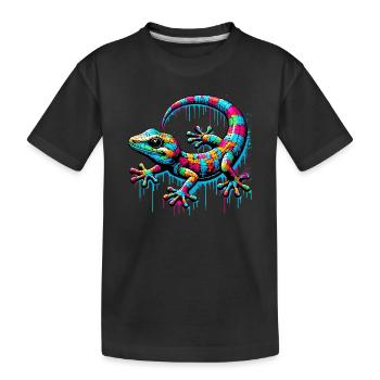 Gecko - T-shirt bio Premium Enfant - noir - Devant