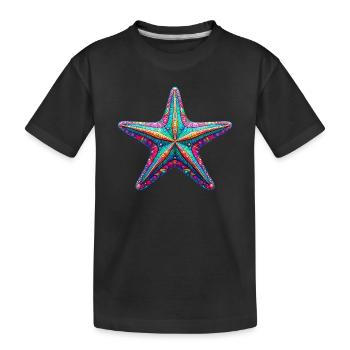 Étoile de mer - T-shirt bio Premium Enfant - noir - Devant