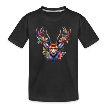Cerf - T-shirt bio Premium Enfant - noir - Devant
