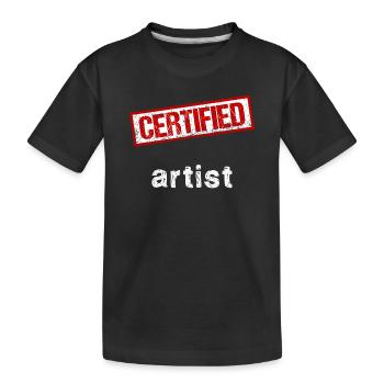 Künstler - Kinder Premium Bio T-Shirt - Schwarz - Vorne