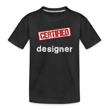 Designer - Kids' Premium Organic T-Shirt - black - Front