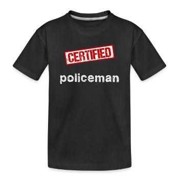Polizist - Kinder Premium Bio T-Shirt - Schwarz - Vorne