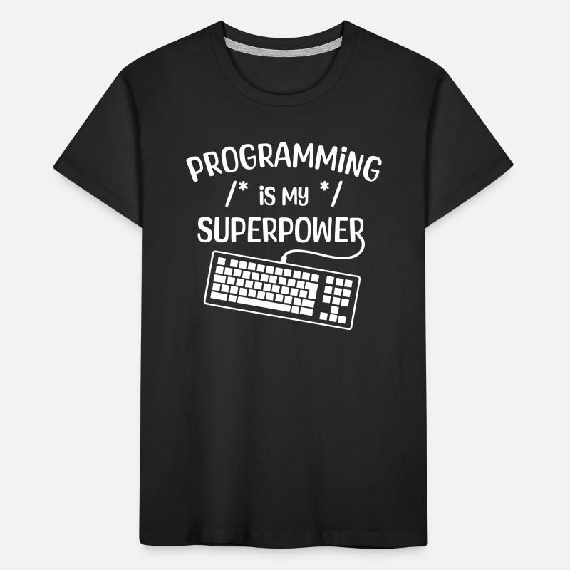 Computerfreak Developer Statement Coden Informatik Kinder Premium Bio T-Shirt