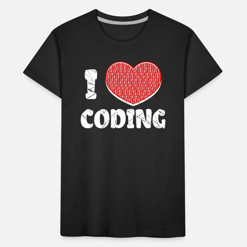 Developer Heart Coding Statement Programmer Kids' Premium Organic T-Shirt