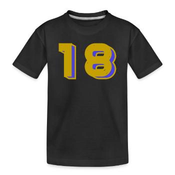 18. 18 ANS. 18e ANNIVERSAIRE. ANNIVERSAIRE 18 ANS. - T-shirt bio Premium Enfant - noir - Devant