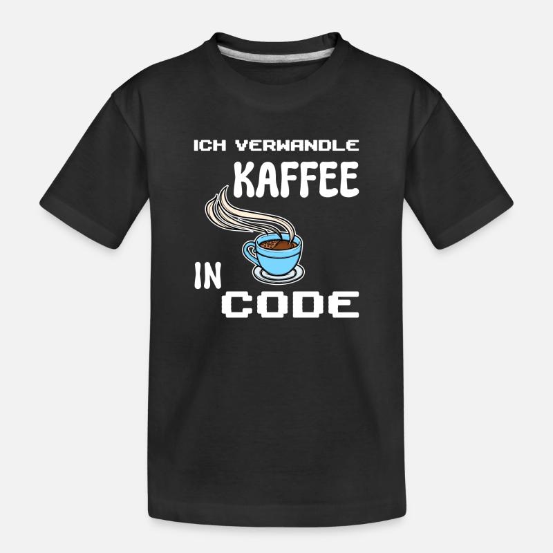 Developer Computerfreak Statement Coden Skripting - Kinder Premium Bio T-Shirt - Schwarz