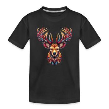 Cerf - T-shirt bio Premium Enfant - noir - Devant