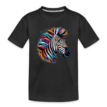 Zèbre - T-shirt bio Premium Enfant - noir - Devant