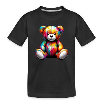Orso orsacchiotto Ours en peluche - T-shirt bio Premium Enfant - noir - Devant