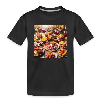 Spanische Tapas - Kinder Premium Bio T-Shirt - Schwarz - Vorne