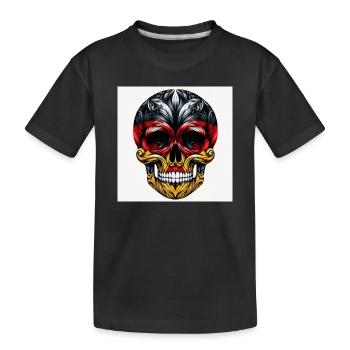 Crâne Allemagne - T-shirt bio Premium Enfant - noir - Devant
