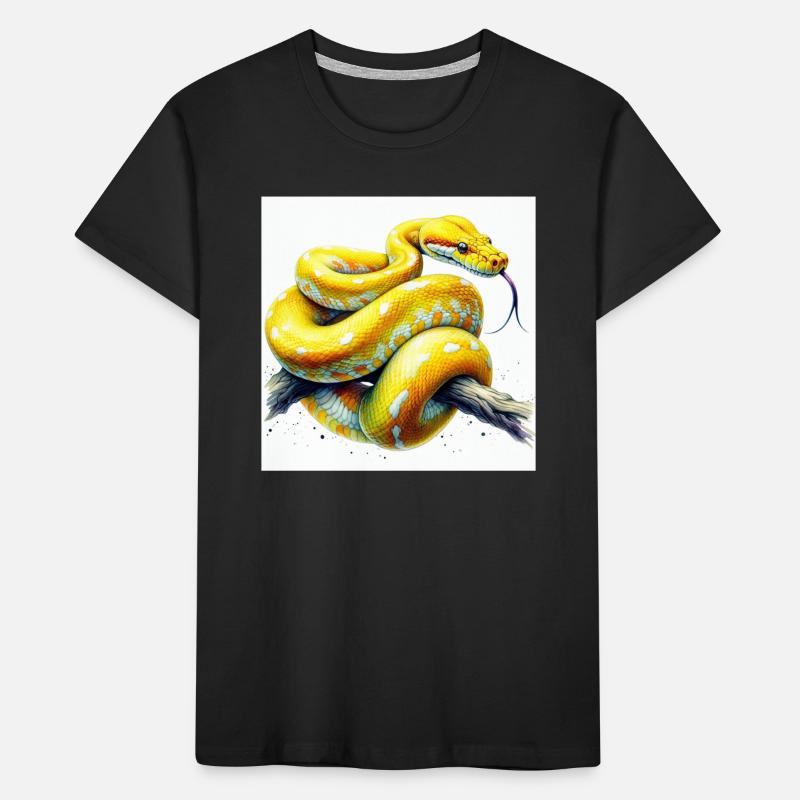 Python jaune T-shirt bio Premium Enfant