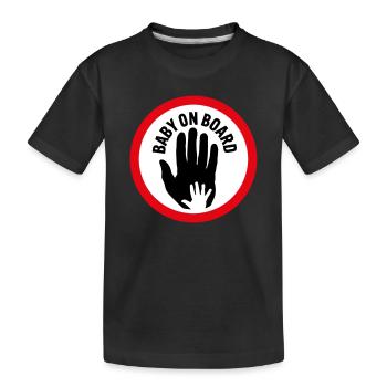 Bébé à bord main dans la main - T-shirt bio Premium Enfant - noir - Devant