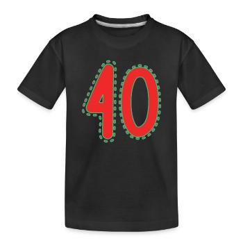 40. 40 ANS. 40e ANNIVERSAIRE. ANNIVERSAIRE 40 ANS. - T-shirt bio Premium Enfant - noir - Devant