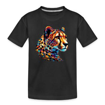 Guépard - T-shirt bio Premium Enfant - noir - Devant