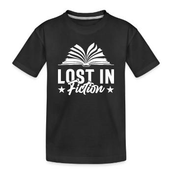 PERDU DANS LA FICTION - T-shirt bio Premium Enfant - noir - Devant