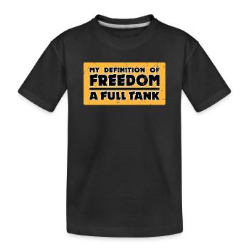 Zapfsäule Energiespeicher Statement Tanken Strom - Kinder Premium Bio T-Shirt - Schwarz - Vorne