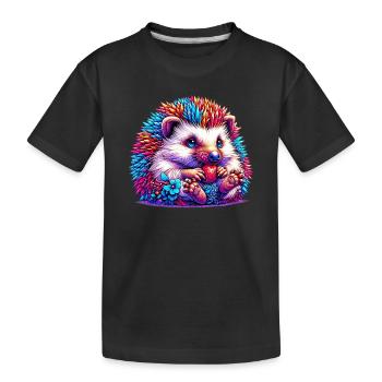 Hérisson - T-shirt bio Premium Enfant - noir - Devant
