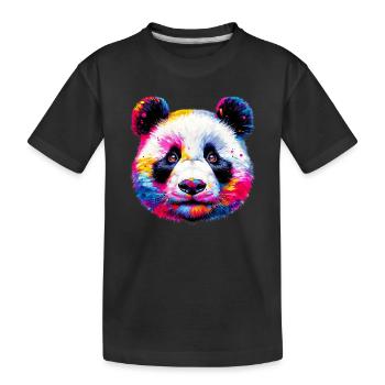 Panda - Kinder Premium Bio T-Shirt - Schwarz - Vorne