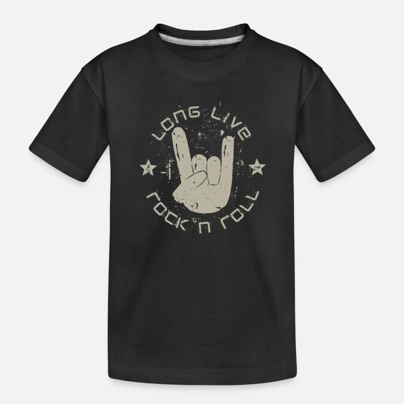rock 'n' roll - Kinder Premium Bio T-Shirt - Schwarz
