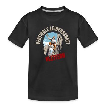 Vertikale Leidenschaft - Kinder Premium Bio T-Shirt - Schwarz - Vorne