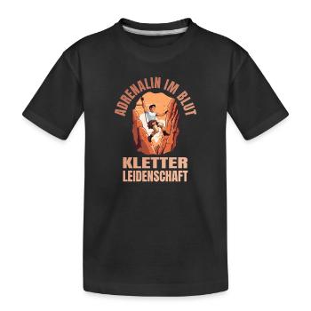 Adrenalin im Blut - Kinder Premium Bio T-Shirt - Schwarz - Vorne