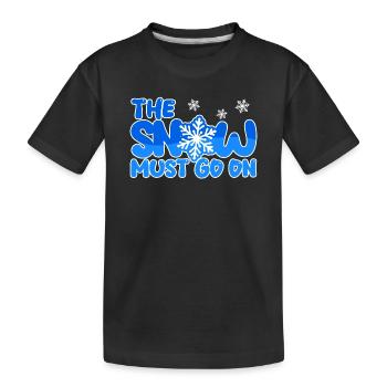Sports d’hiver Neige Hiver Ski - T-shirt bio Premium Enfant - noir - Devant