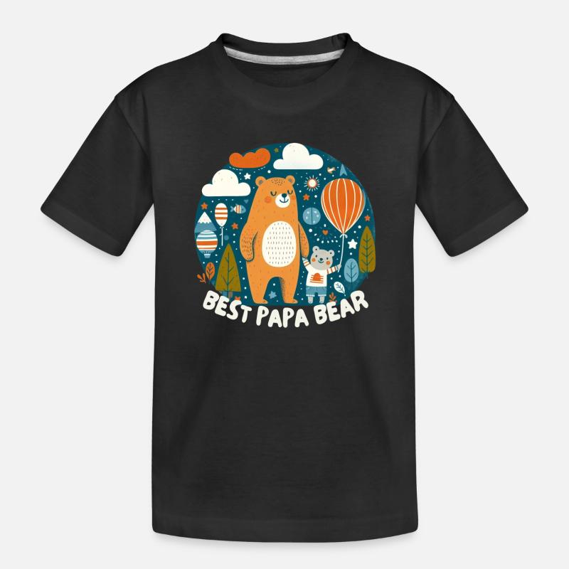 Vatertag. Bester - Kinder Premium Bio T-Shirt - Schwarz