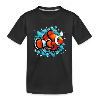 Clownfisch - Kinder Premium Bio T-Shirt - Schwarz - Vorne