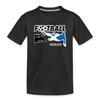 Fußball Fieber Schottland - Kinder Premium Bio T-Shirt - Schwarz - Vorne