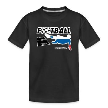 Fußball Fieber Slovenien - Kinder Premium Bio T-Shirt - Schwarz - Vorne