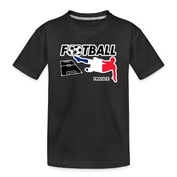 Fußball Fieber Frankreich - Kinder Premium Bio T-Shirt - Schwarz - Vorne