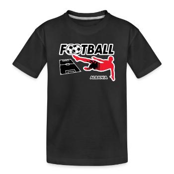 Fußball Fieber Albanien - Kinder Premium Bio T-Shirt - Schwarz - Vorne