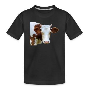 Drôle d’agriculteurs de têtes de vache de vache - T-shirt bio Premium Enfant - noir - Devant
