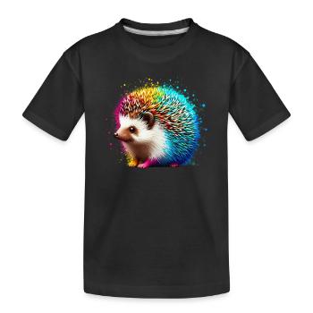 Igel - Kinder Premium Bio T-Shirt - Schwarz - Vorne