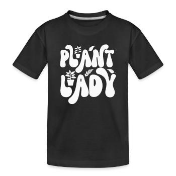 Plant - Kids' Premium Organic T-Shirt - black - Front