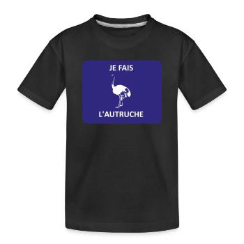 Ich stecke den Kopf in den Sand - Kinder Premium Bio T-Shirt - Schwarz - Vorne