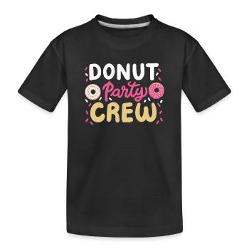 Donut-Party-Matching - Kinder Premium Bio T-Shirt - Schwarz - Vorne