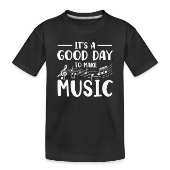 Musician Music Instrument - Kids' Premium Organic T-Shirt - black - Front