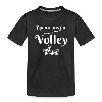 volleyball, volleyball, volleyball club - Kids' Premium Organic T-Shirt - black - Front