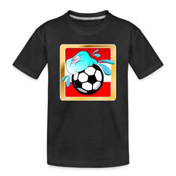 SOMMER IN ÖSTERREICH FUßBALL - Kinder Premium Bio T-Shirt - Schwarz - Vorne