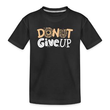 Donut Motivations-Donut - Kinder Premium Bio T-Shirt - Schwarz - Vorne