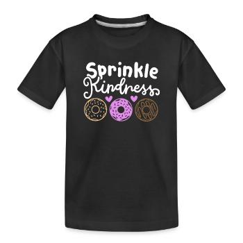 Donut gegen Mobbing - Kinder Premium Bio T-Shirt - Schwarz - Vorne