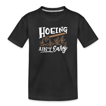 Hacken Gartenarbeit - Kinder Premium Bio T-Shirt - Schwarz - Vorne