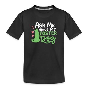 Pflegehund Herrchen Frauchen - Kinder Premium Bio T-Shirt - Schwarz - Vorne