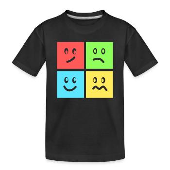 Jeux de couleurs géométriques amusants - T-shirt bio Premium Enfant - noir - Devant